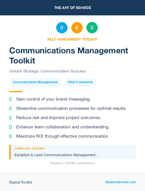 Communications Management Toolkit