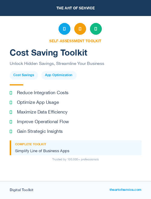 Cost Saving Toolkit