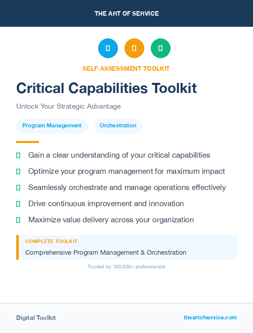 Critical Capabilities Toolkit