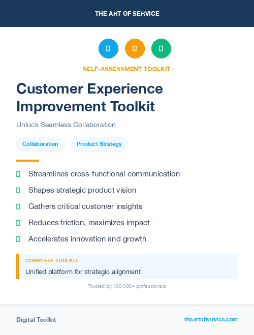 Customer Experience Improvement Toolkit
