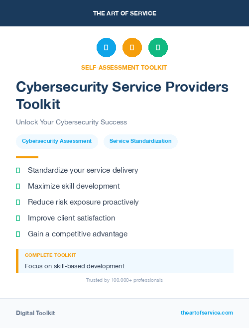 Cybersecurity Service Providers Toolkit