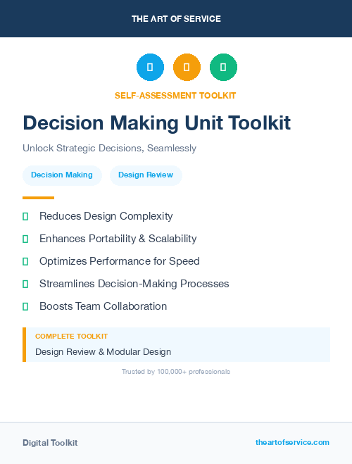 Decision Making Unit Toolkit