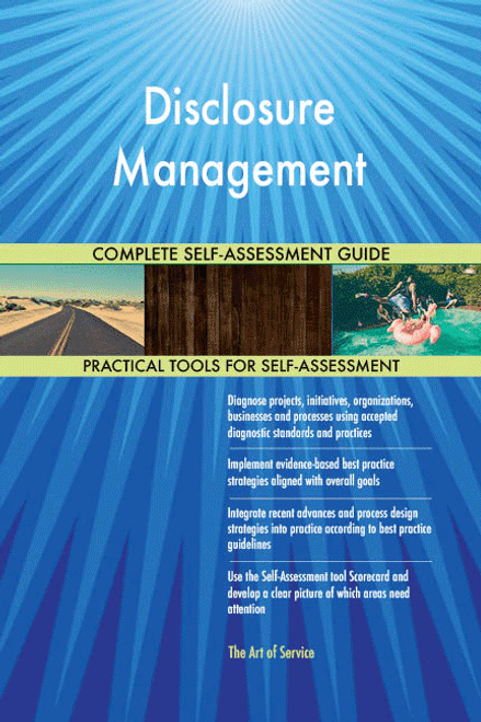 Disclosure Management Toolkit Disclosure Management Toolkit