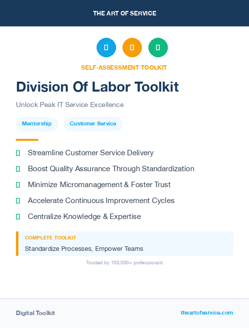 Division Of Labor Toolkit