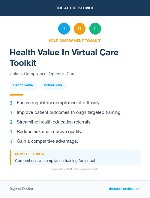 Health Value In Virtual Care Toolkit
