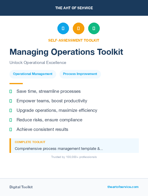 Managing Operations Toolkit