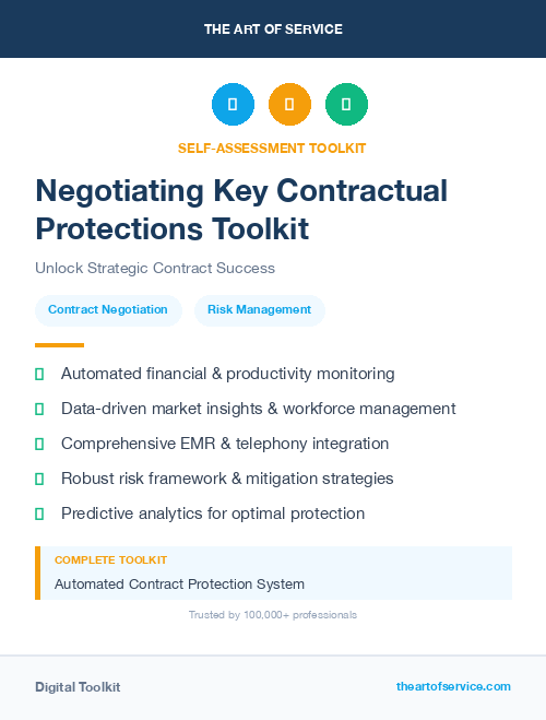 Negotiating Key Contractual Protections Toolkit
