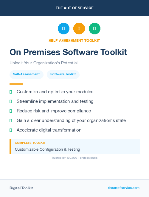 On Premises Software Toolkit