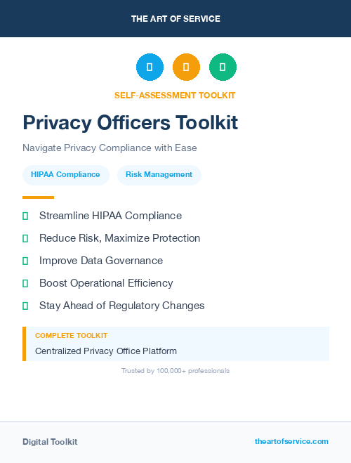 Privacy Officers Toolkit