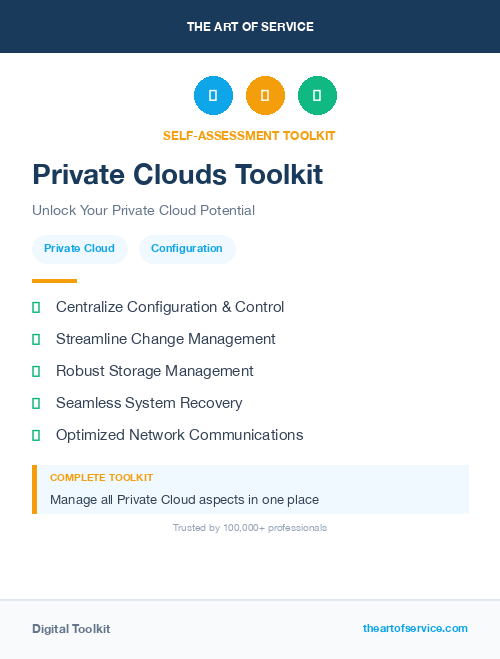 Private Clouds Toolkit