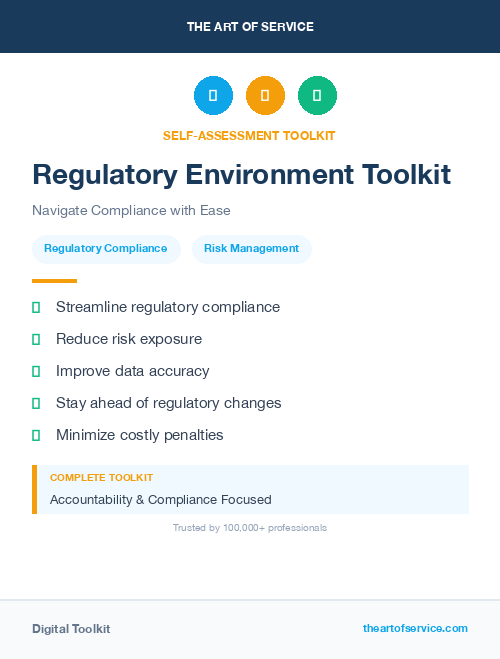 Regulatory Environment Toolkit