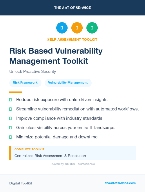 Risk Based Vulnerability Management Toolkit