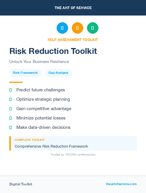 Risk Reduction Toolkit