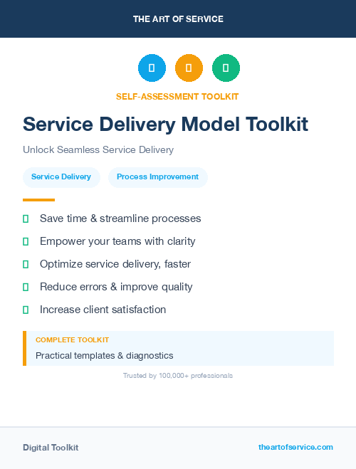 Service Delivery Model Toolkit