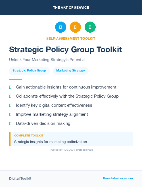 Strategic Policy Group Toolkit