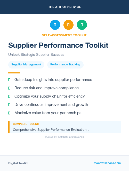 Supplier Performance Toolkit