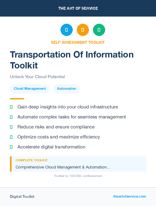 Transportation Of Information Toolkit