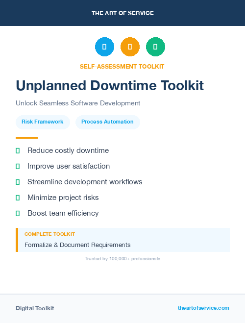 Unplanned Downtime Toolkit