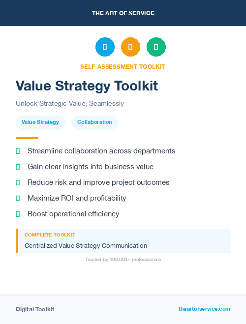 Value Strategy Toolkit