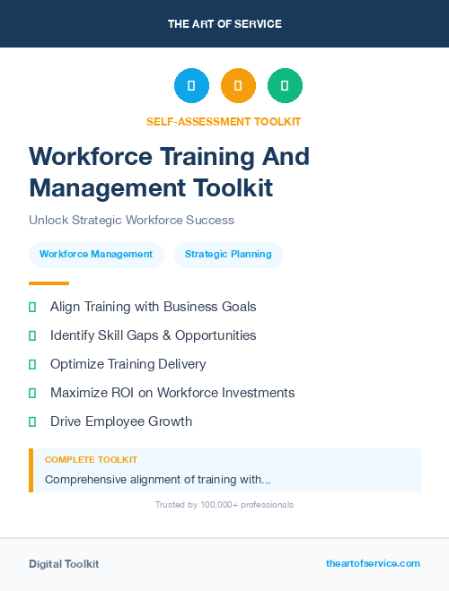 Workforce Training And Management Toolkit