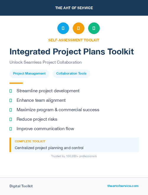 Integrated Project Plans Toolkit