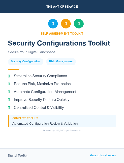 Security Configurations Toolkit