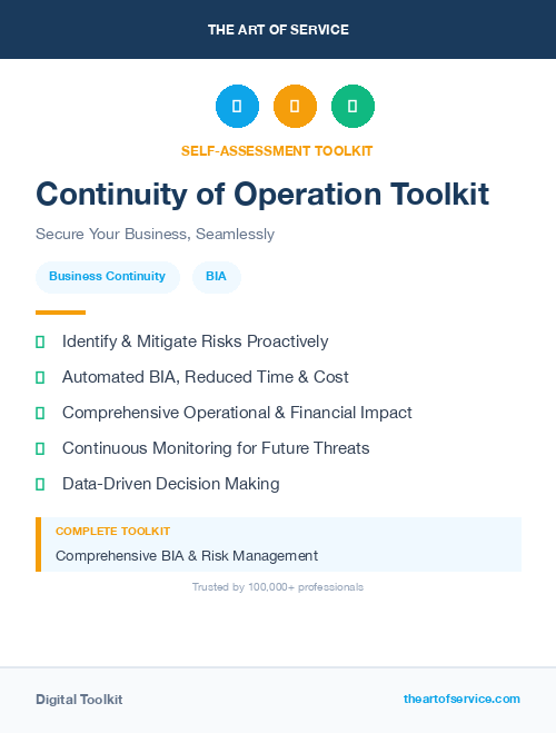Continuity of Operation Toolkit