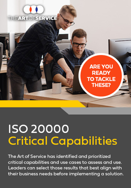ISO 20000 Critical Capabilities