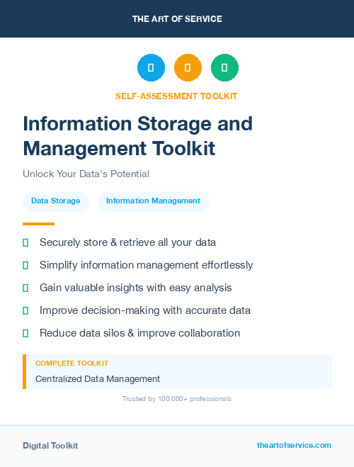 Information Storage and Management Toolkit