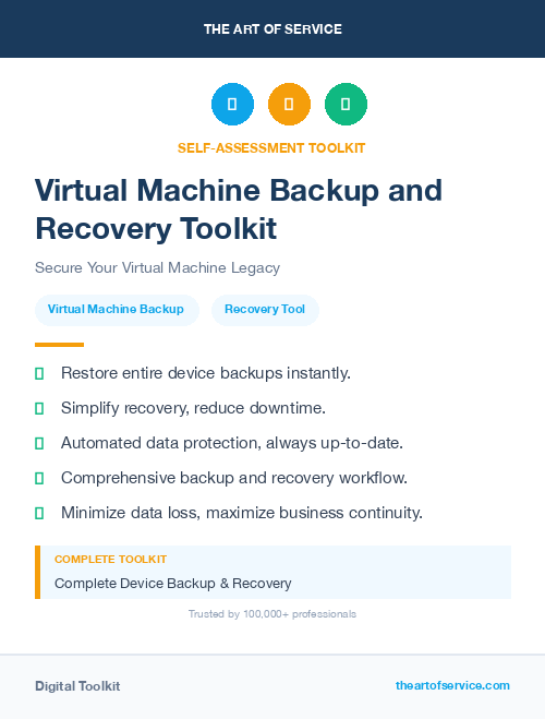 Virtual Machine Backup and Recovery Toolkit