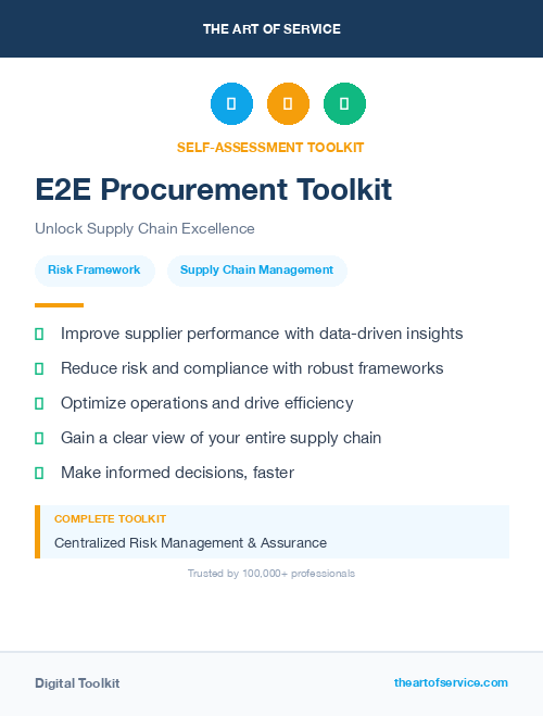 E2E Procurement Toolkit