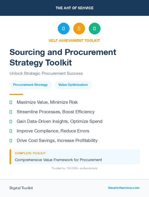 Sourcing and Procurement Strategy Toolkit