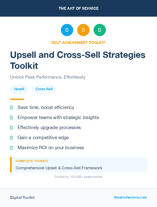 Upsell and Cross-Sell Strategies Toolkit