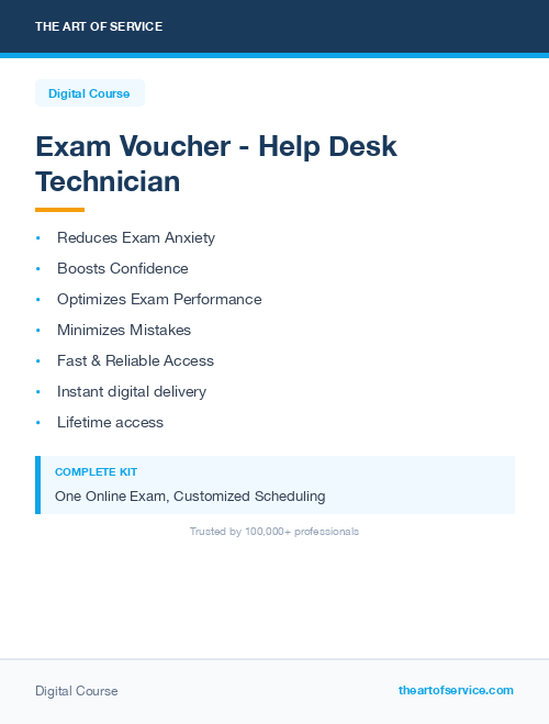Exam Voucher - Help Desk Technician