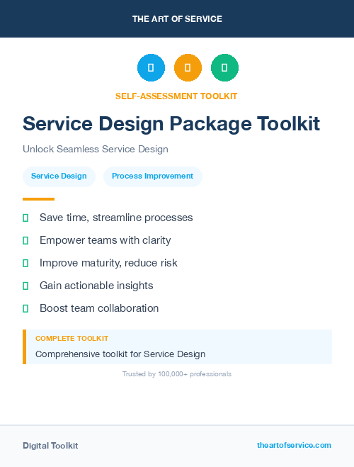 Service Design Package Toolkit