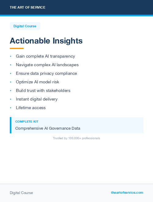 Actionable Insights: Artificial Intelligence Transparency