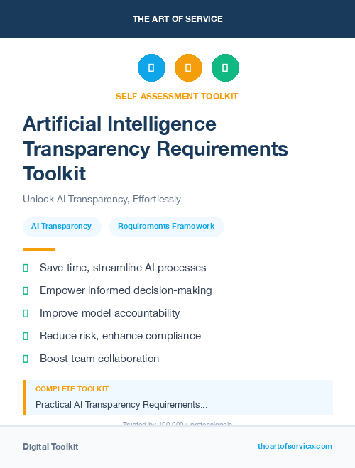 Artificial Intelligence Transparency Requirements Toolkit