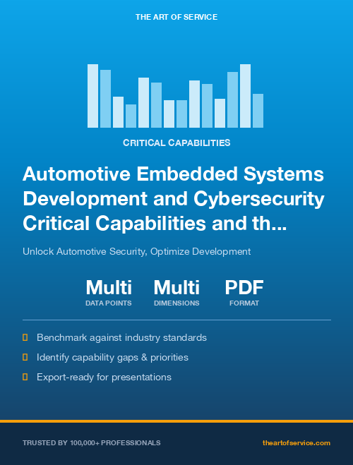 Automotive Embedded Systems Development and Cybersecurity Critical Capabilities and their priorities
