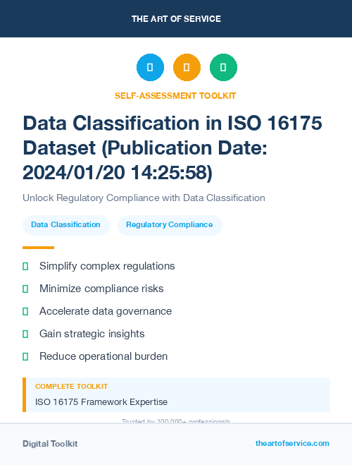 Data Classification in ISO 16175 Dataset