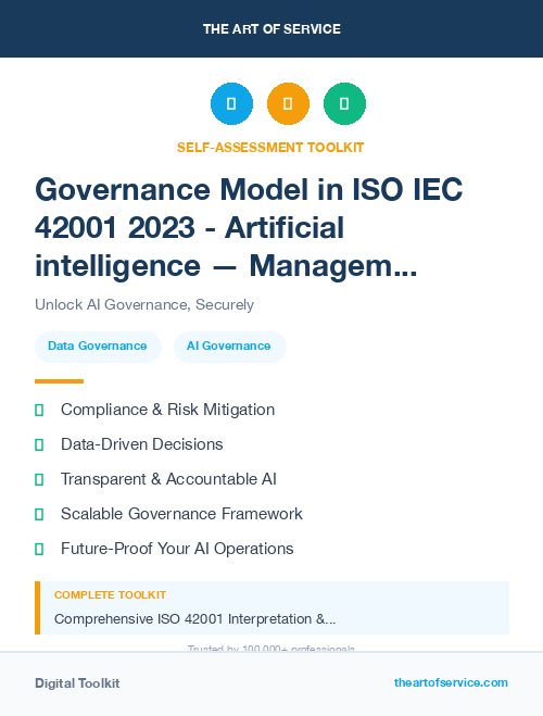 Governance Model in ISO IEC 42001 2023 - Artificial intelligence — Management system Dataset