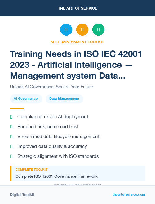 Training Needs in ISO IEC 42001 2023 - Artificial intelligence — Management system Dataset