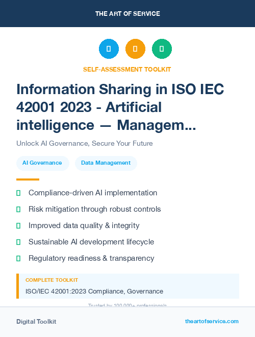 Information Sharing in ISO IEC 42001 2023 - Artificial intelligence — Management system Dataset