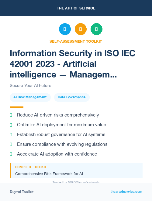 Information Security in ISO IEC 42001 2023 - Artificial intelligence — Management system v1 Dataset
