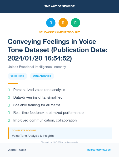 Conveying Feelings in Voice Tone Dataset