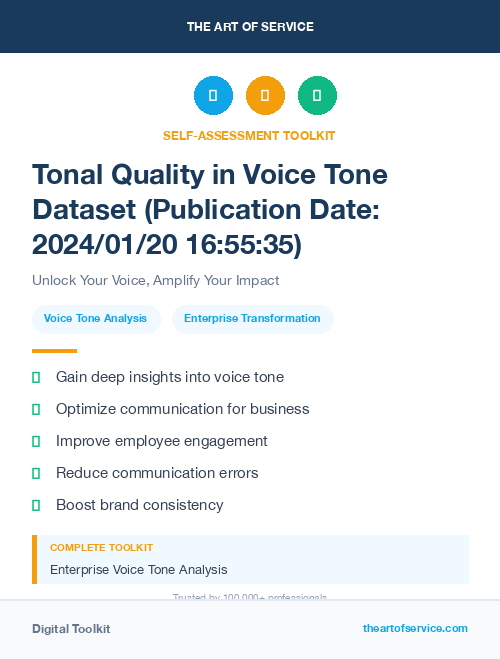 Tonal Quality in Voice Tone Dataset