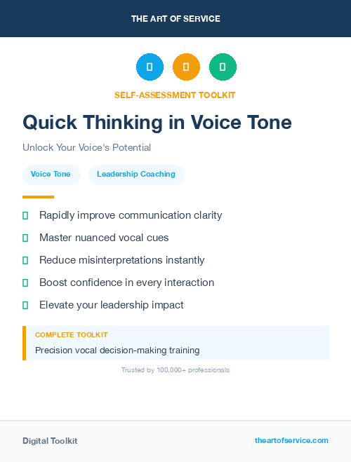 Quick Thinking in Voice Tone