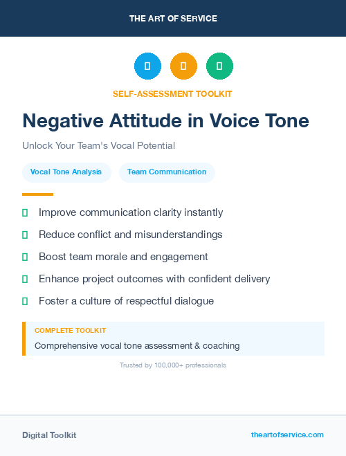 Negative Attitude in Voice Tone