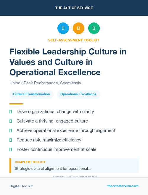 Flexible Leadership Culture in Values and Culture in Operational Excellence