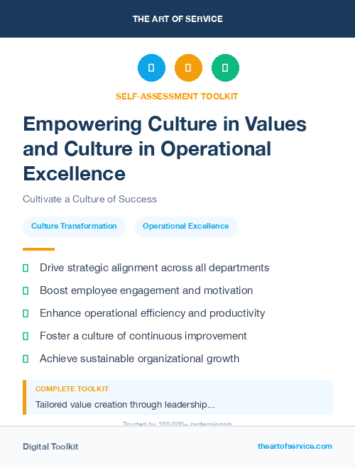 Empowering Culture in Values and Culture in Operational Excellence