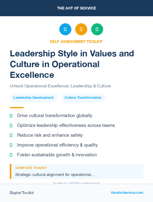 Leadership Style in Values and Culture in Operational Excellence
